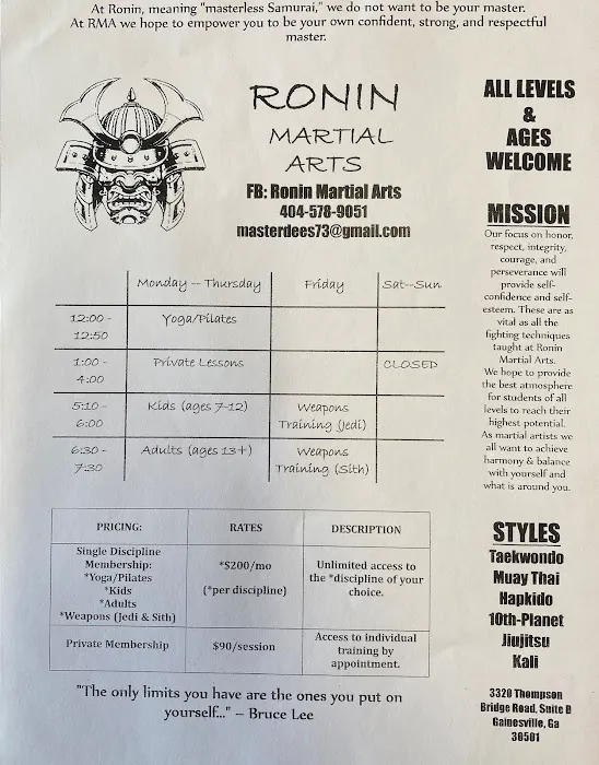 Ronin Martial Arts Picture 1