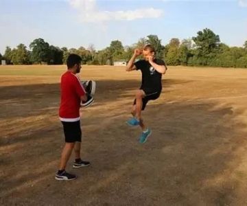 How to Execute a Jumping Push Kick for Creating Distance in Martial Arts