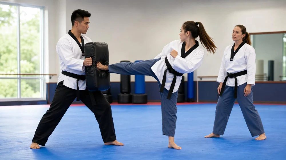 Tae Kwon Do Kick Pad Holding: Set Angle, Distance, and Exit