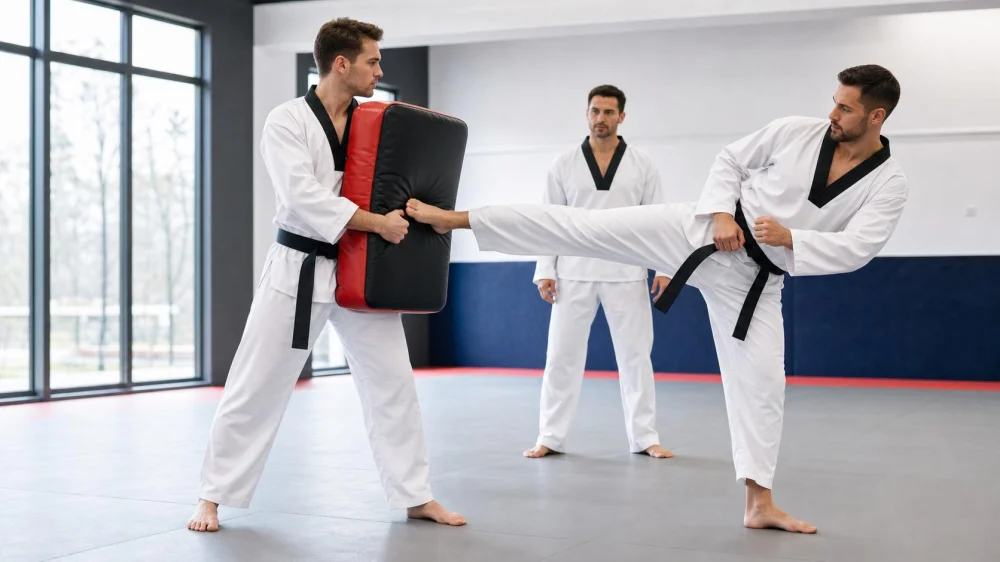 Tae Kwon Do Kick Pad Drills: Set Height, Distance, and Holder Safety First