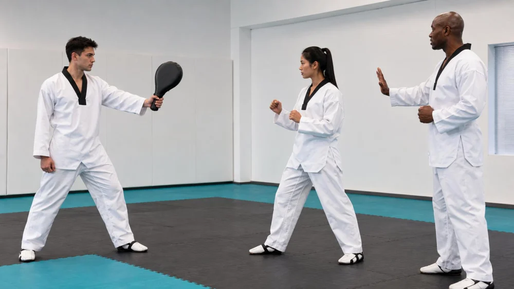 Tae Kwon Do Hand Target Drill: Set Height and Distance