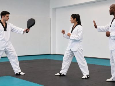 Tae Kwon Do Hand Target Drill: Set Height and Distance