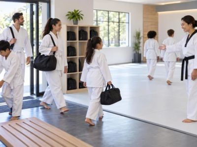 Tae Kwon Do Dojang Entry: Shoes, Bags, and Floor Care