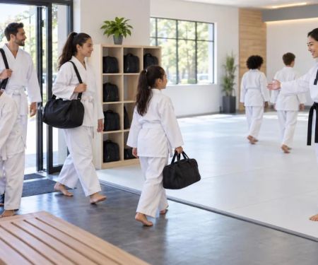 Tae Kwon Do Dojang Entry: Shoes, Bags, and Floor Care