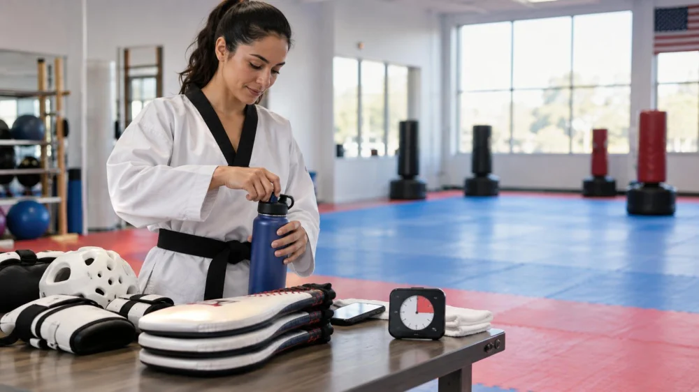 Taekwondo Water Break Plan: Timing, Bottle, and Return