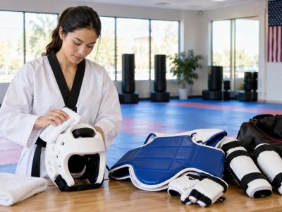 Taekwondo Protective Gear: Clean, Pack, and Inspect