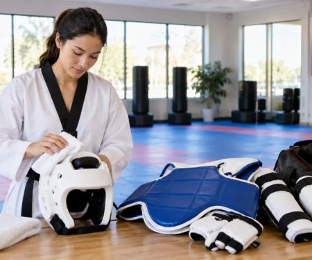 Taekwondo Protective Gear: Clean, Pack, and Inspect