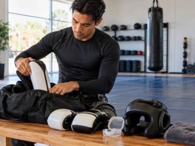 Protective Gear Packing: Pads, Mouthguard, and Clean Bag