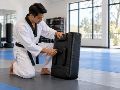 Taekwondo Kick Shield Check: Handles, Surface, and Space
