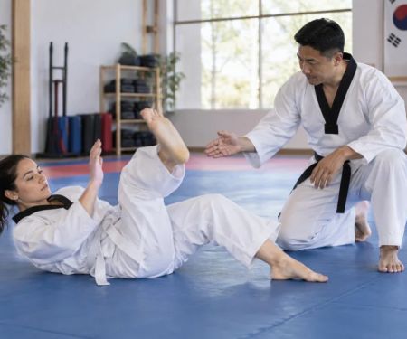 Taekwondo Class Breakfall Practice: Space, Pace, and Coaching