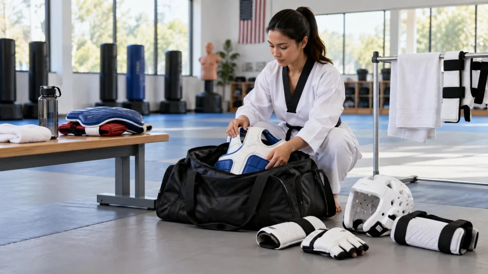 Taekwondo Protective Gear Bag: Packing, Drying, and Check
